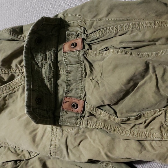 Abercrombie and Fitch Vintage Army Green Paratroop Cargo Pants Men' Size Medium - Picture 16 of 17